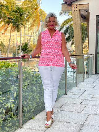 CANDY PINK SLEEVELESS ZIPPER LULU-B