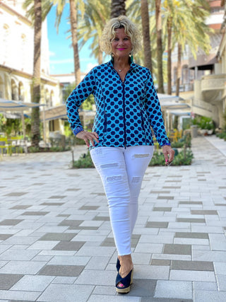 SEASIDE BLUE FULL ZIPPER - Cathys Place