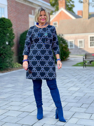 HARPER NAVY DRESS LULU-B