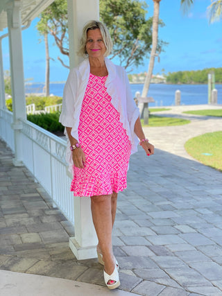 PINK DIAMONDS HALTER RUFFLE LULU-B