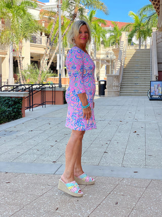 CAROLINA PAISLEY SLEEVE DRESS LULU-B