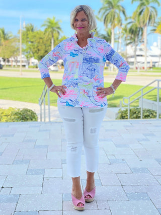 POST CARDS OFLOVE 3/25 RUFFLE TOP - Cathys Place