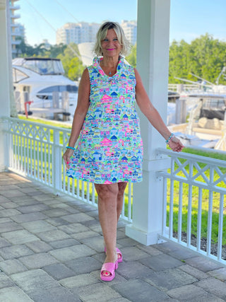 TIKI ESCAPE RUFFLE DRESS LULU-B