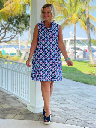 PINEAPPLE VACA RUFFLE DRESS LULU-B