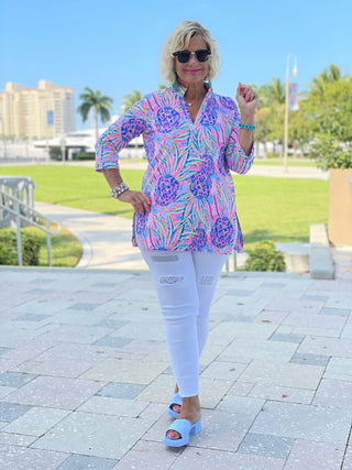 PINK PINEAPPLE TUNIC - Cathys Place