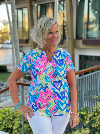 SECRET LOVE HEARTS SHORT SLEEVE LULU-B