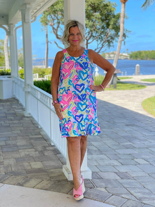 SECRET LOVE HEARTS HALTER RUFFLE LULU-B