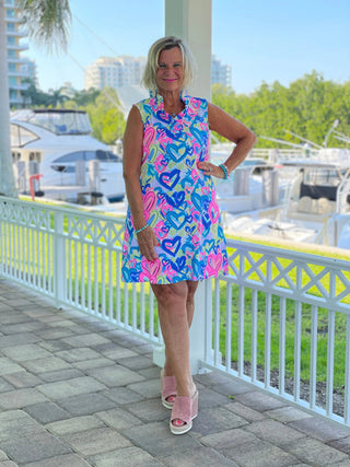 SECRET LOVE HEARTS RUFFLE DRESS LULU-B