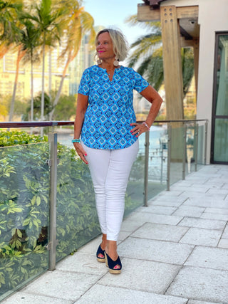 BAHAMA BLUE TURTLE SHORT SLEEVE LULU-B