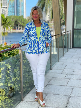 AQUA DIAMONDS FULL ZIPPER LULU-B