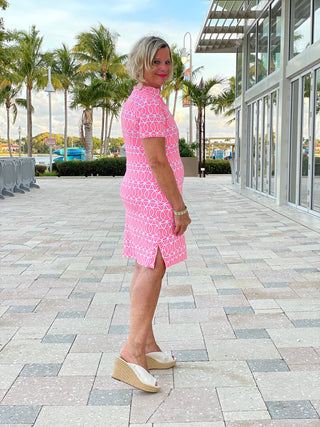 CANDY PINK SHORT SLEEVE DRESS LULU-B