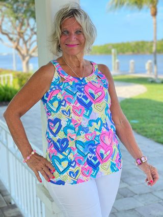 SECRET LOVE HEARTS HALTER TOP LULU-B