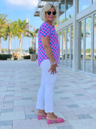 PINK SPADE SHORT SLEEVE TOP - Cathys Place