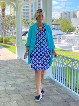 PINEAPPLE VACA KEYHOLE DRESS LULU-B