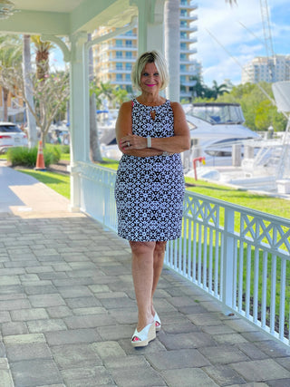 NAPLES DAY KEYHOLE DRESS LULU-B