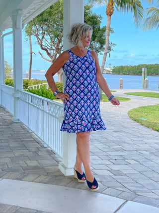 PINEAPPPLE VACA HALTER  RUFFLE LULU-B