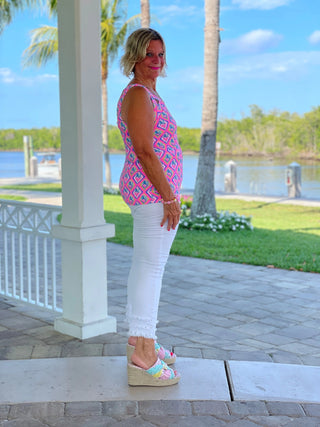 PALM TREE SIESTA HALTER TOP LULU-B