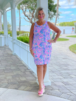 CAROLINA PAISLEY HALTER DRESS LULU-B