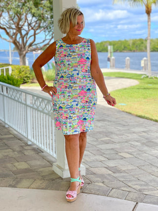 TIKI ESCAPE SHIFT DRESS LULU-B