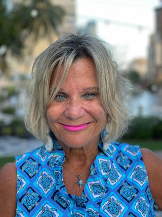 BAHAMA BLUE TURTLE SLEEVELESS RUFFLE LULU-B