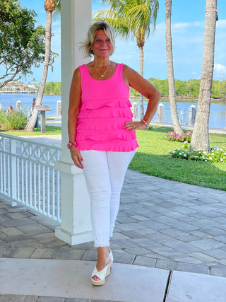 HOT PINK CHA CHA TANK LULU-B
