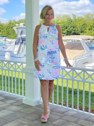 POST CARDS OF LOVE KEYHOLE DRESS - Cathys Place