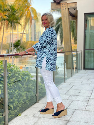 MELINA BLUE TUNIC - Cathys Place