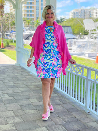 SECRET LOVE HEARTS LAYERED RUFFLE DRESS LULU-B