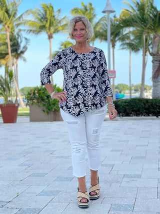 NAUTICAL  LANE ASYMMETRIC TOP - Cathys Place