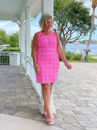 PINK DIAMONDS HALTER DRESS LULU-B