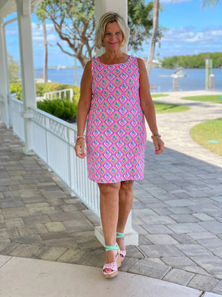 PALM TREE SIESTA SHIFT DRESS LULU-B