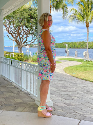 TIKI ESCAPE SHIFT DRESS LULU-B