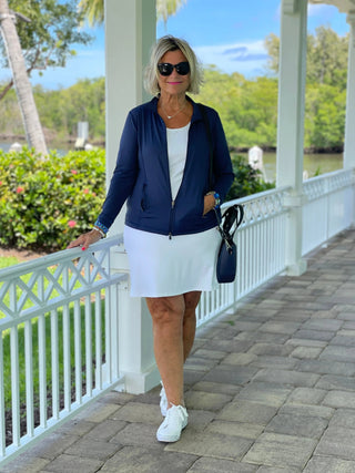 LULU-B SOLID WHITE SKORT LULU-B