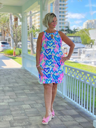 SECRET LOVE HEARTS KEYHOLE DRESS LULU-B