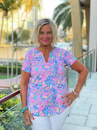 CAROLINA PAISLEY SHORT SLEEVE LULU-B