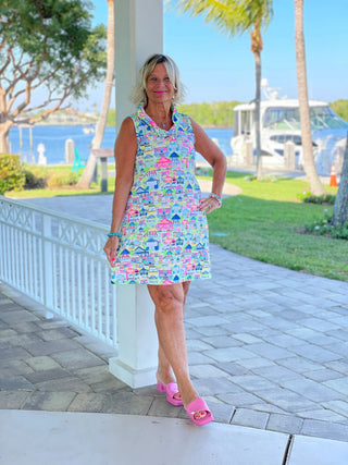 TIKI ESCAPE RUFFLE DRESS LULU-B