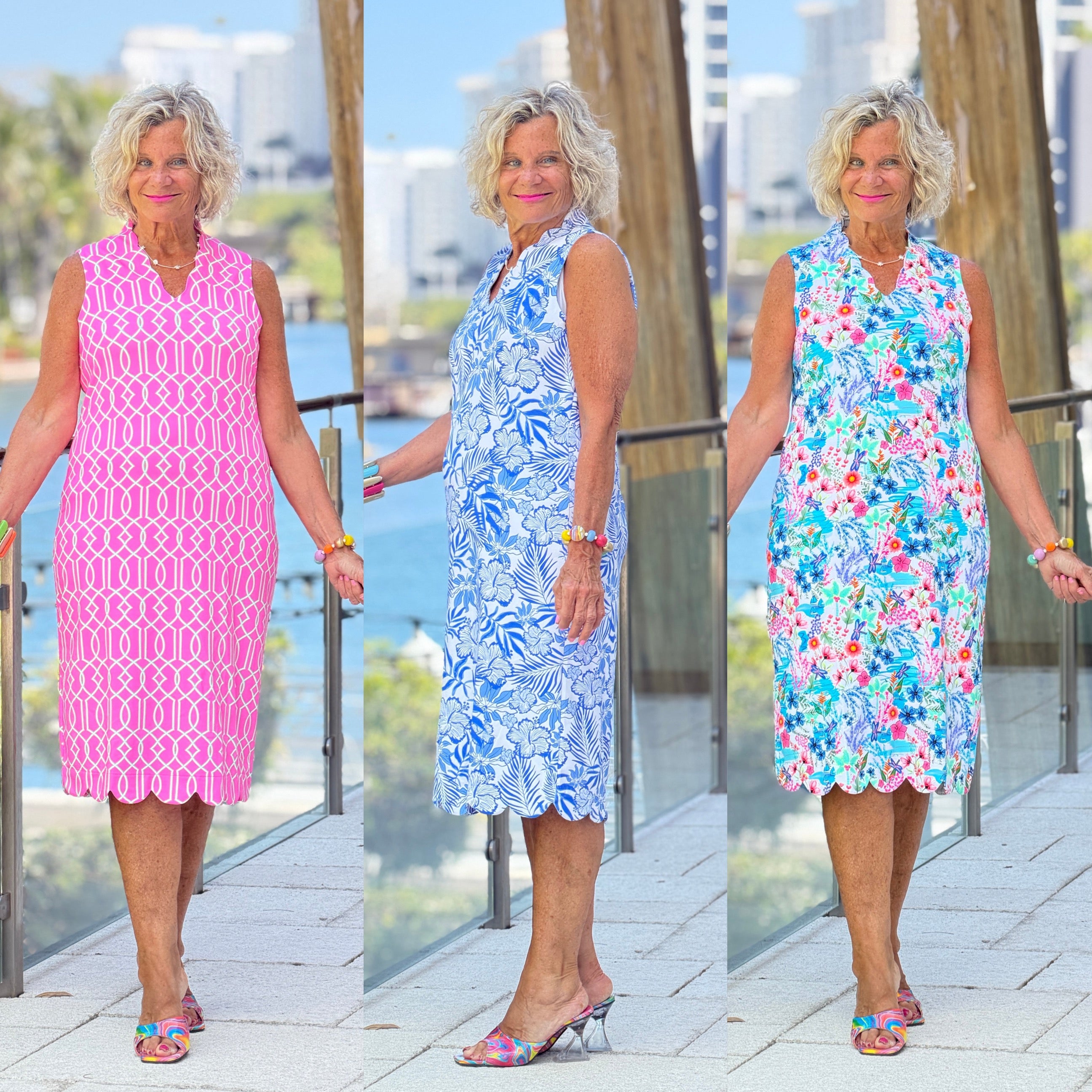 Lulu B Scallop Midi Dress