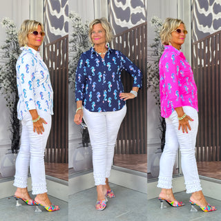 LULU-B BUTTON UP BLOUSE