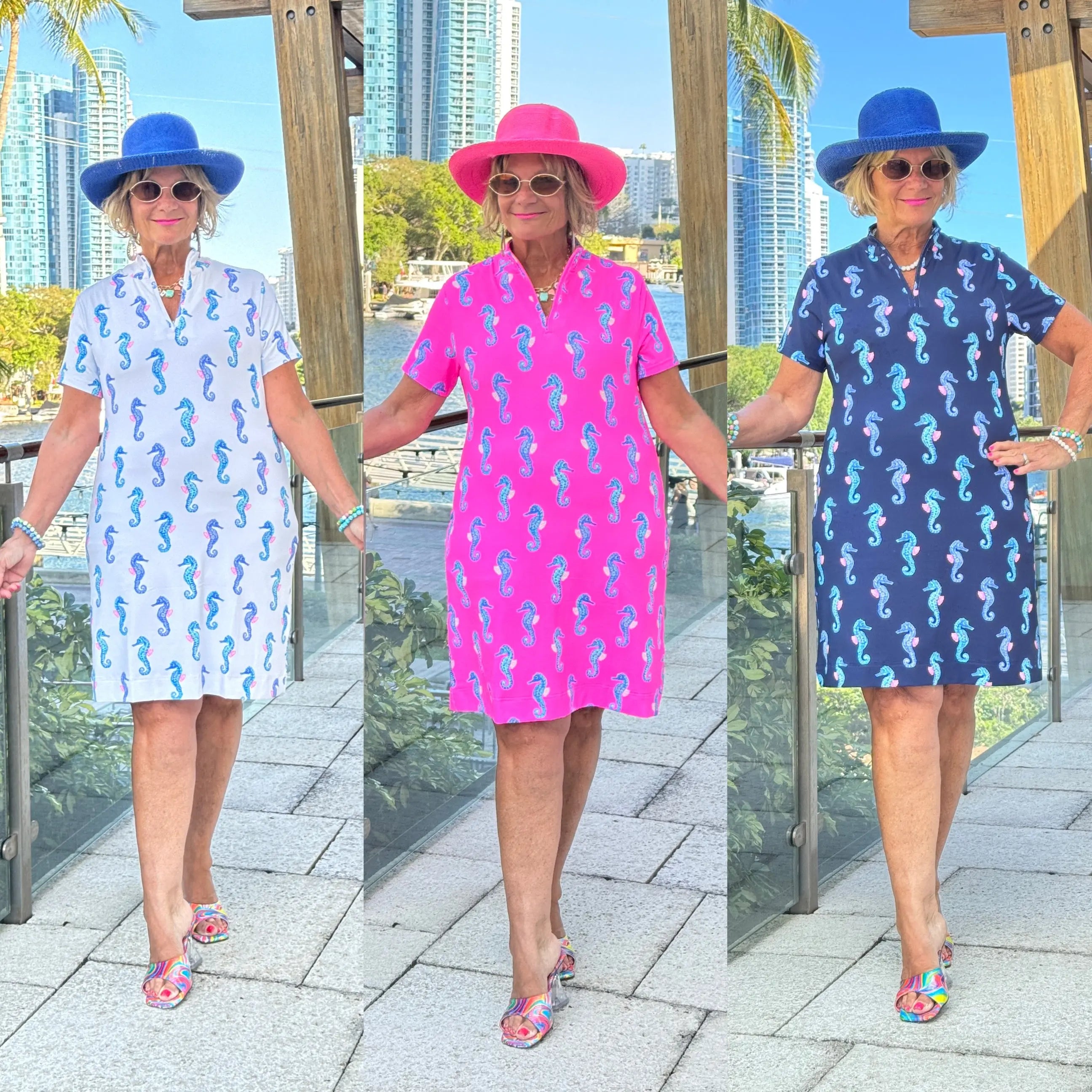 HALF ZIPPER SHORT SLEEVE DRESS