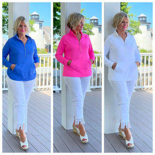 LULU-B-KANGAROO-POCKET-HALF-ZIPPER Cathys Place