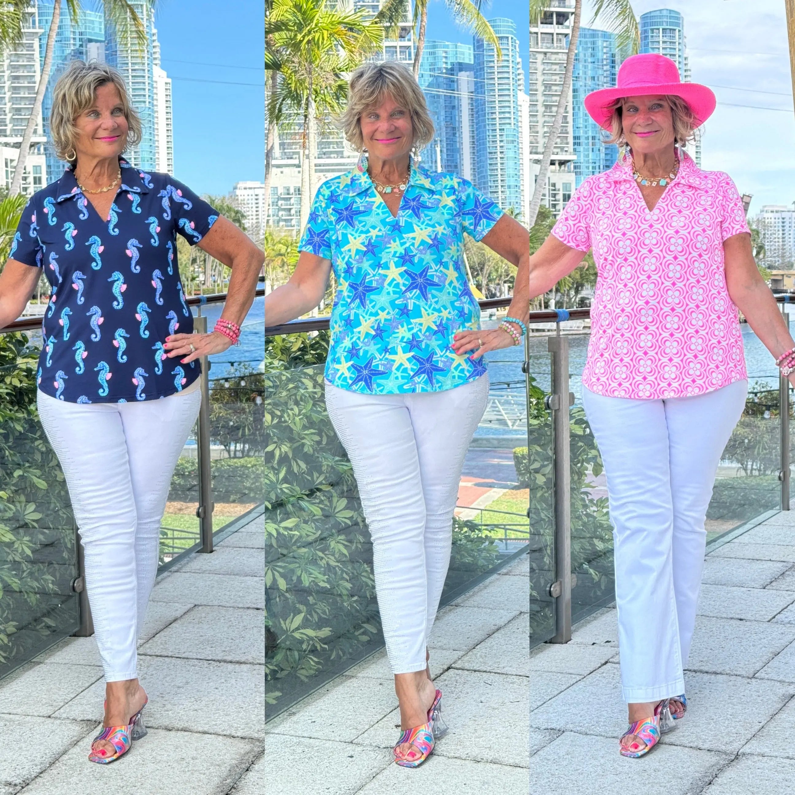 LULU-B SHORT SLEEVE COLLAR TOP