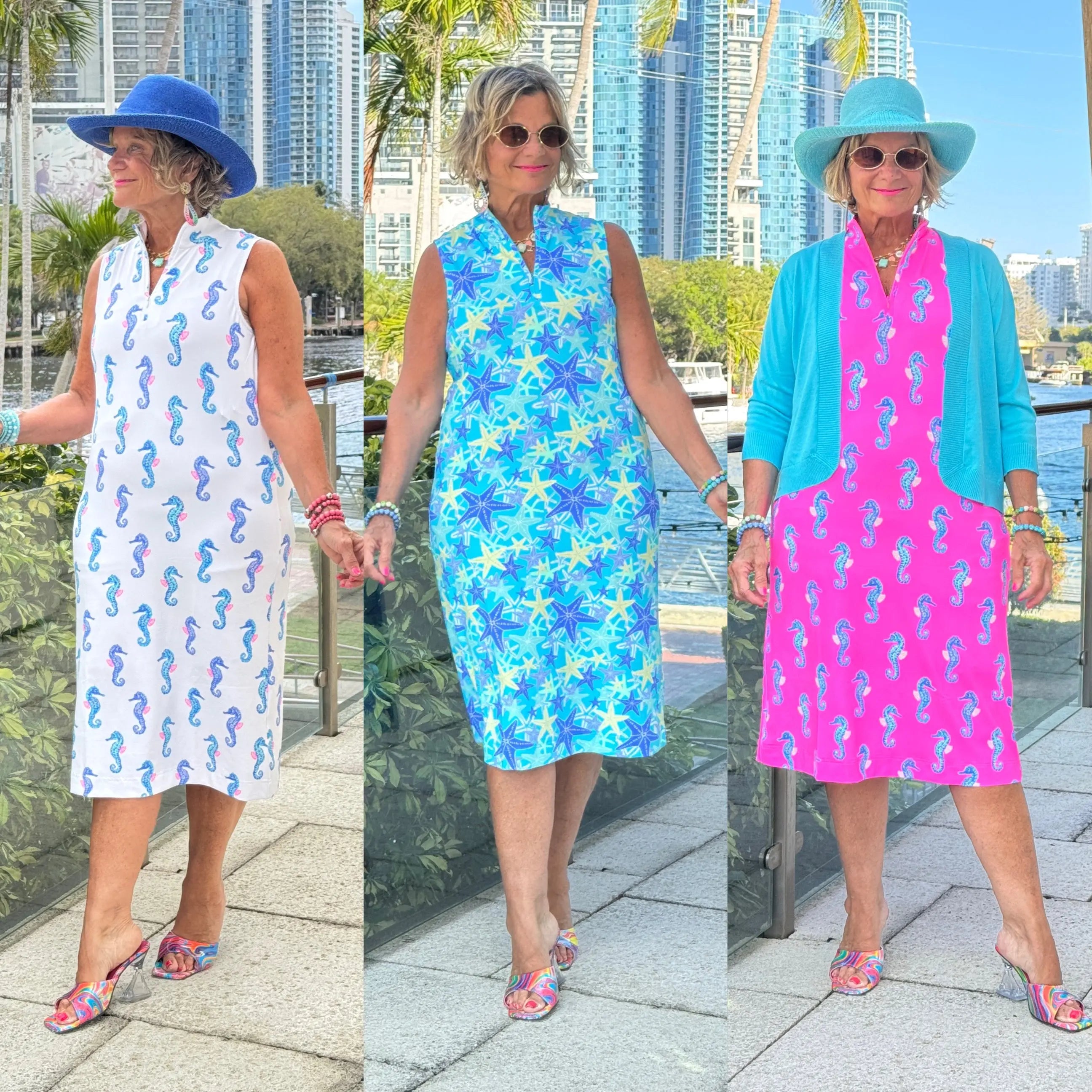 LULU-B SLEEVELESS 1/4 ZIPPER MIDI MAXI