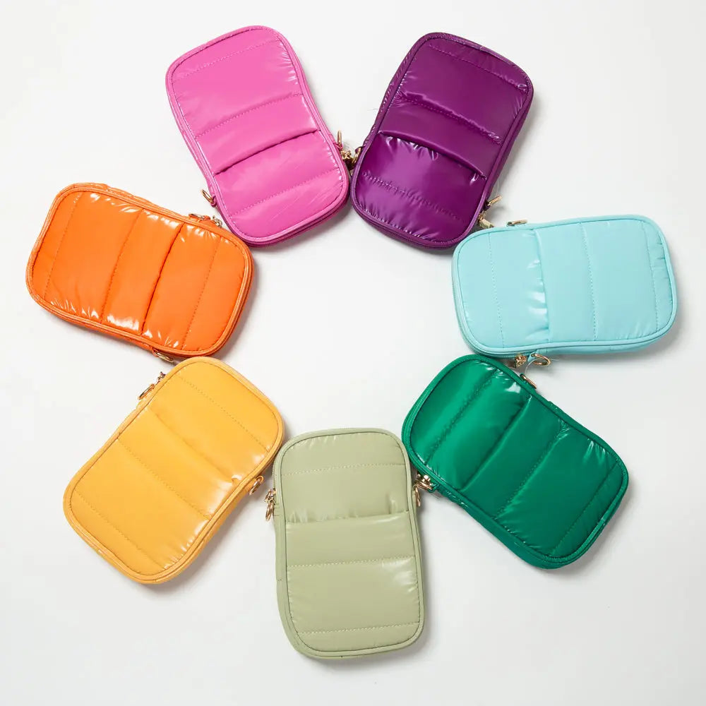 PUFFER CROSSBODY BAG AND ACCESSORIES