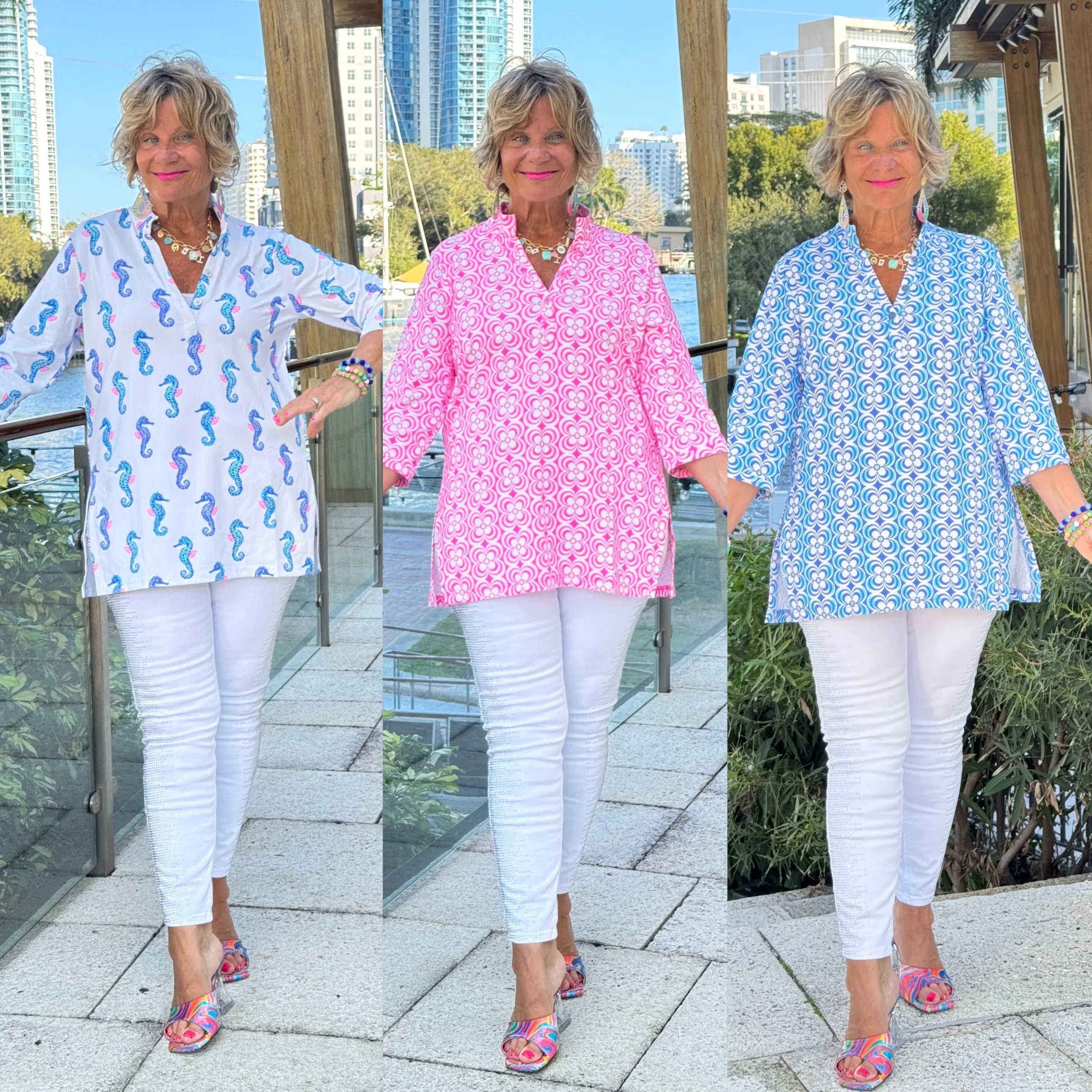 3 BUTTON TUNICS COLLECTION