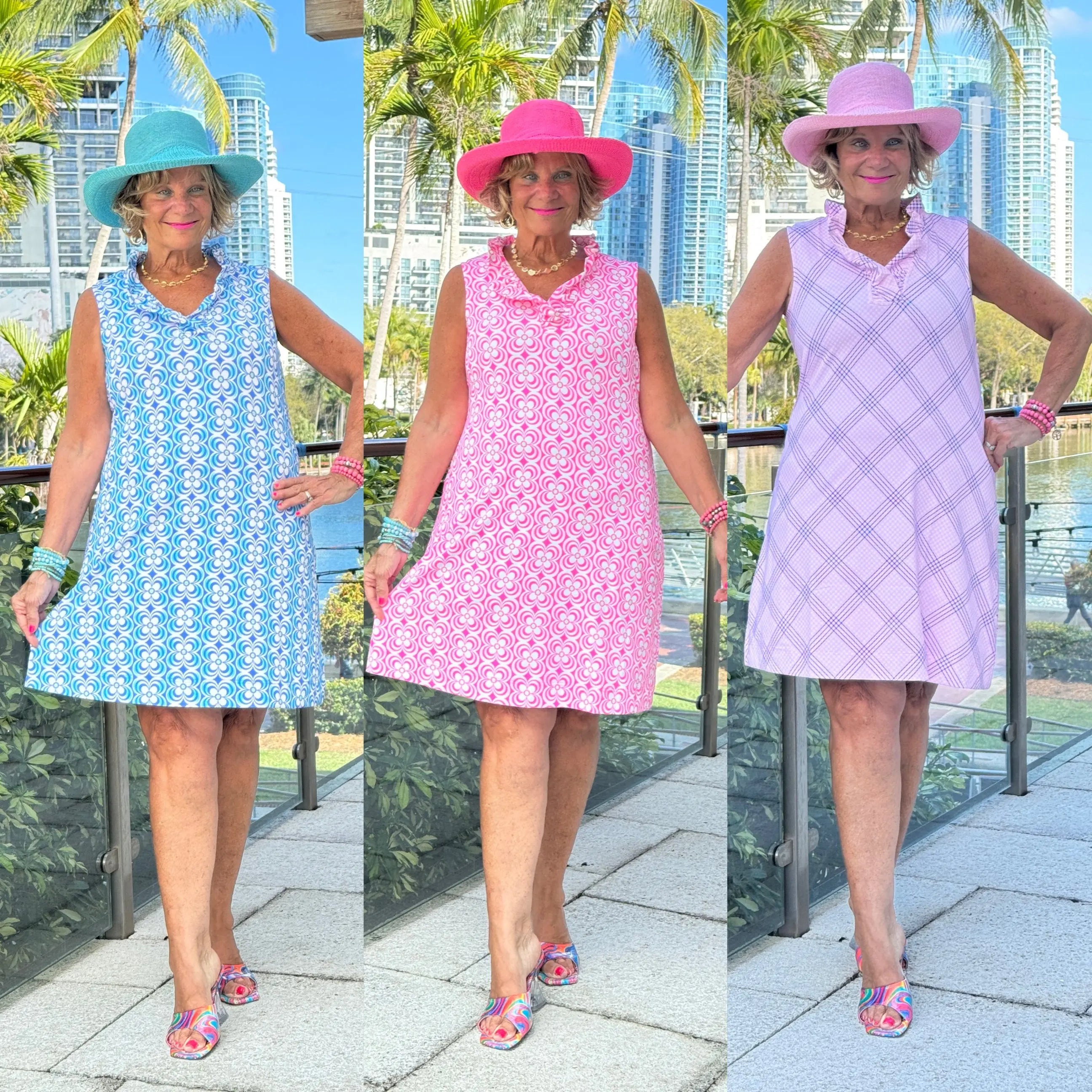 RUFFLE SLEEVELESS DRESSES