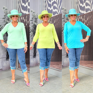 SOLID-V-NECK-TOPS Cathys Place