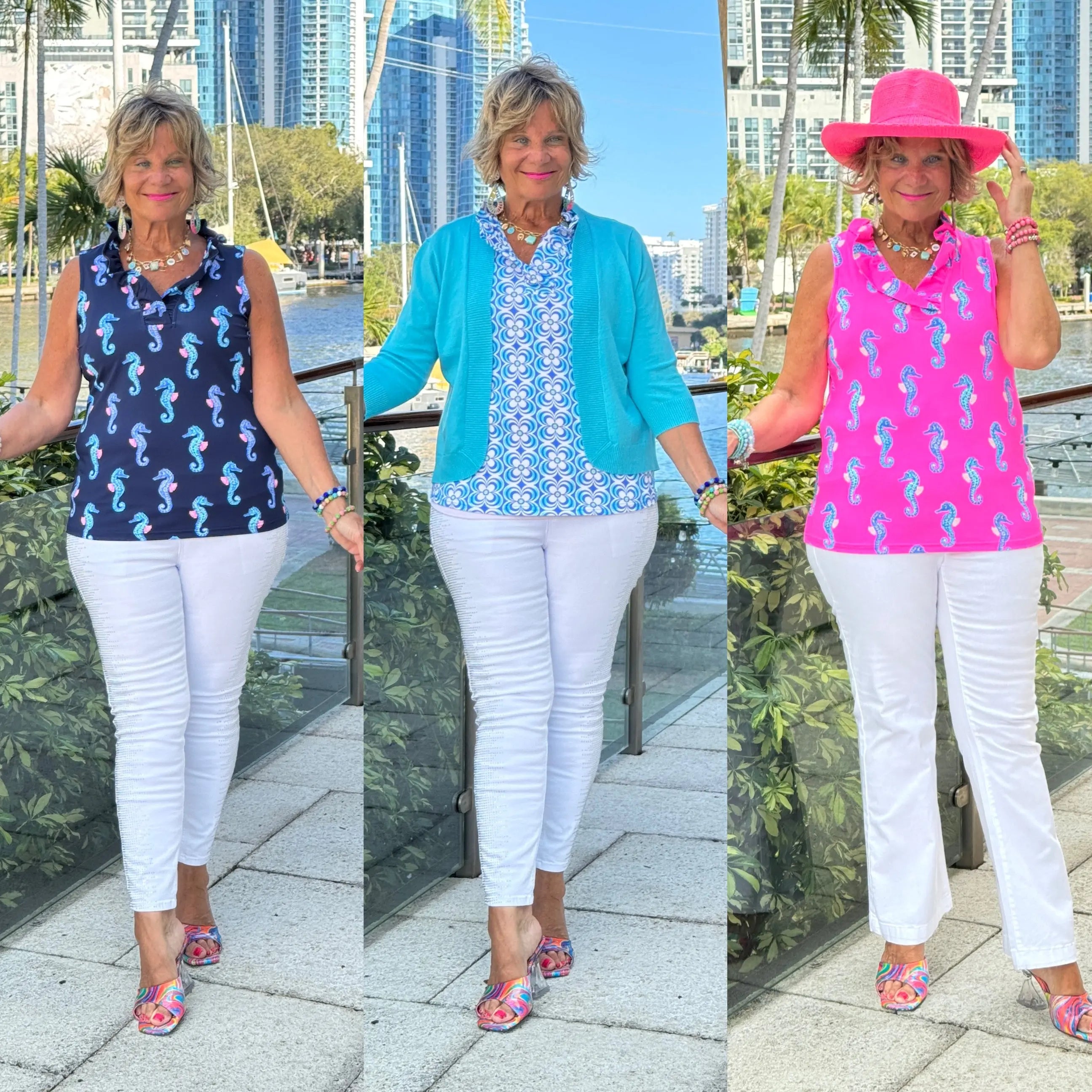 SLEEVELESS RUFFLE TOPS