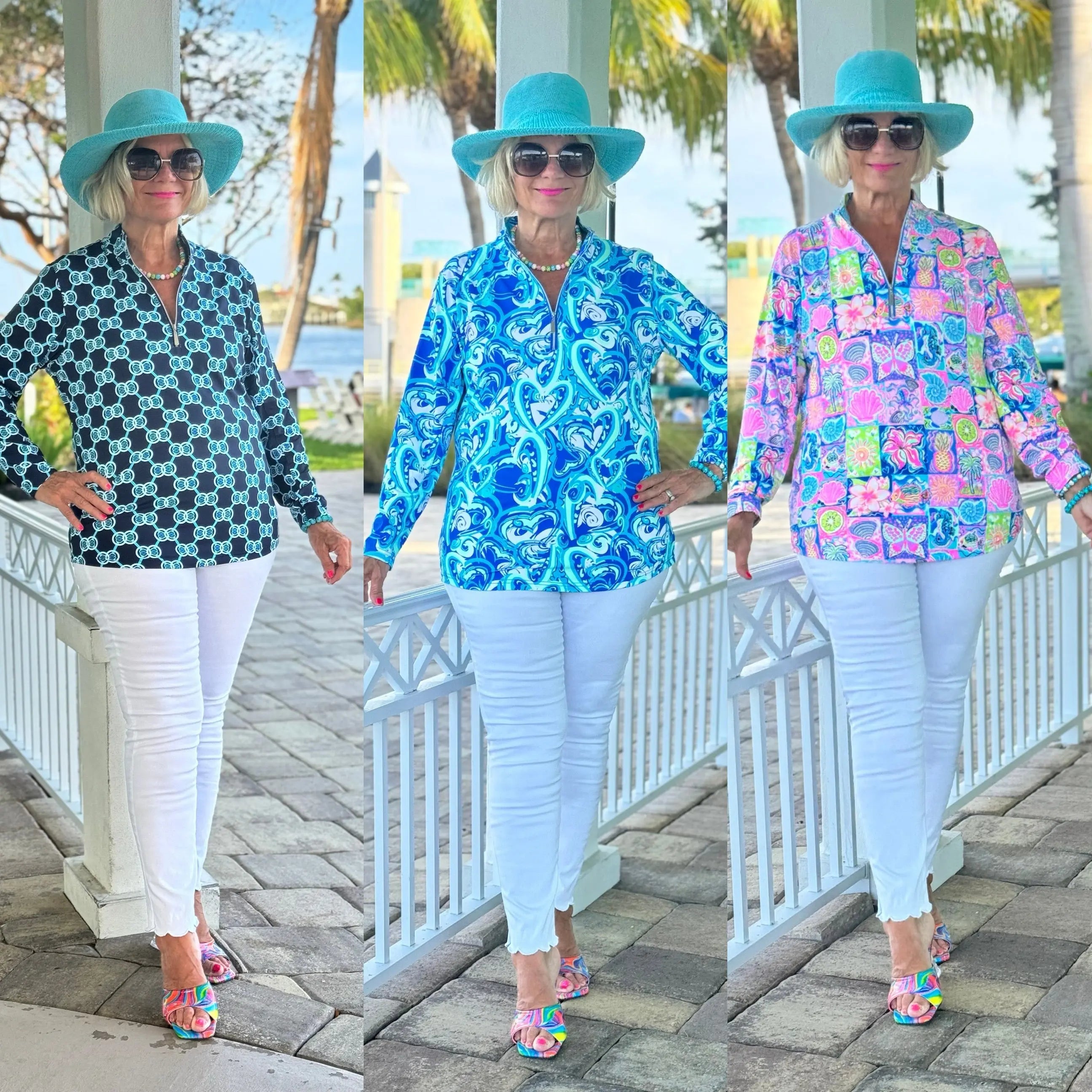 LULU-B HALF ZIPPER TOPS