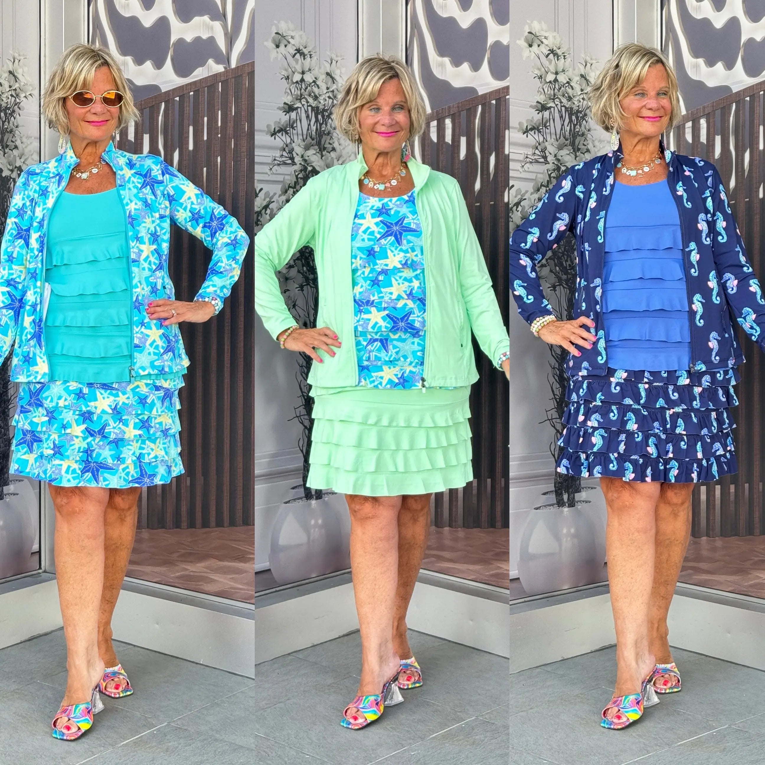 CHA CHA LAYERED TOPS AND SKORTS