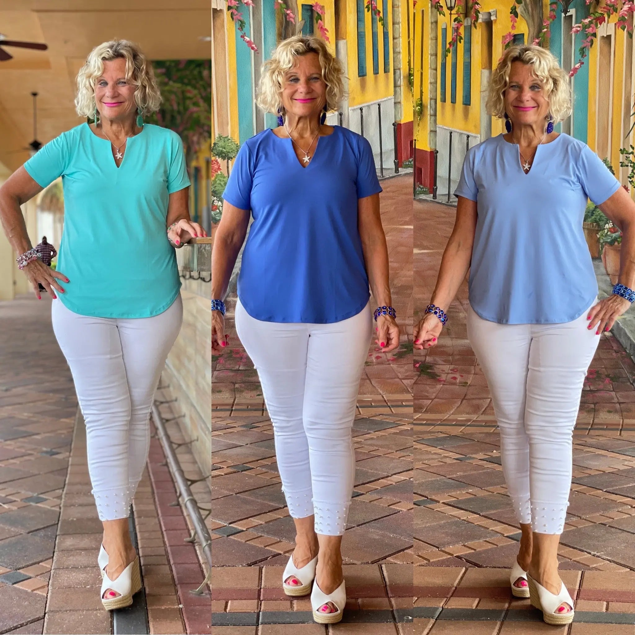 SOLID SHORT SLEEVE TOP